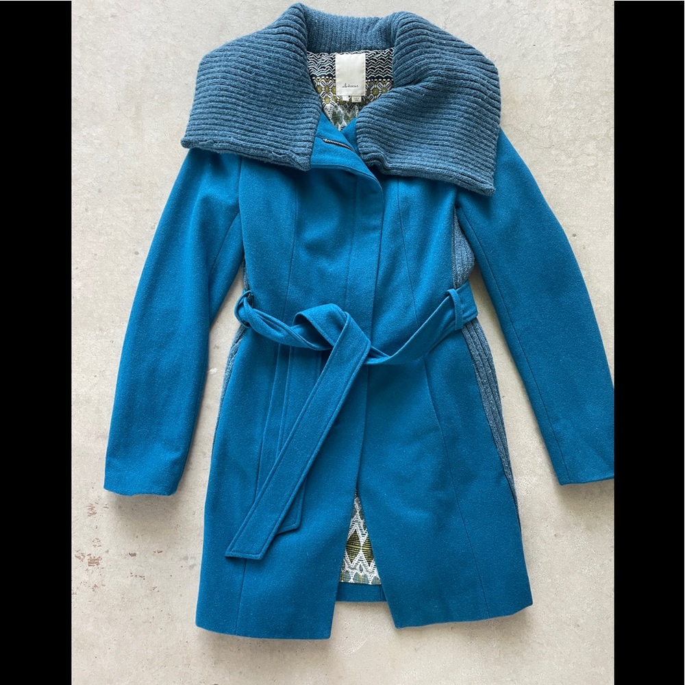 Anthropologie elevenses Judith collar wrap coat